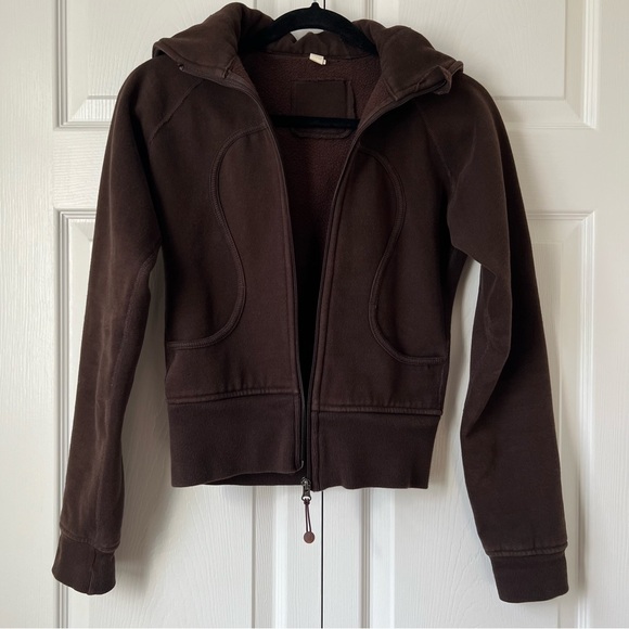 Lululemon Chocolate Brown Scuba Full-Zip Hoodie Size 4 - Picture 4 of 16